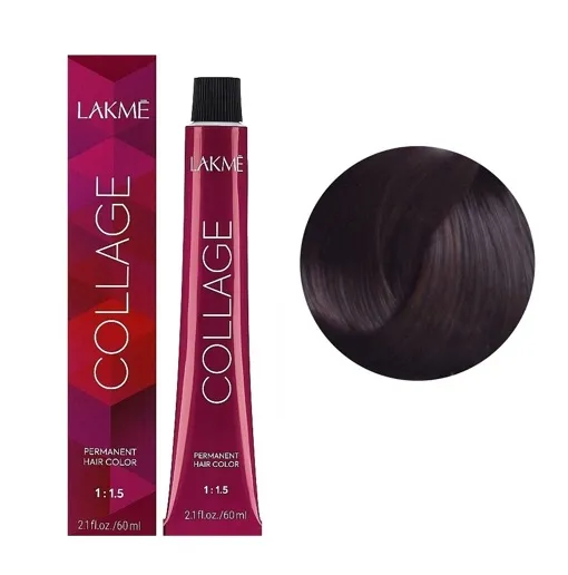 5/59 Світло-каштановий махагоново-червоний  Крем-фарба для волосся стійка, 60 мл Permanent Hair Color COLLAGE LAКME