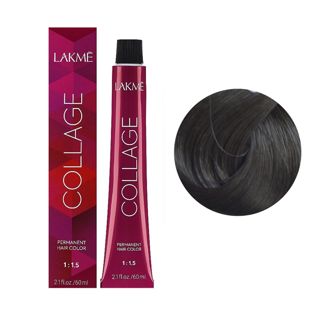 6/17 Темний блондин попелясто-синій  Крем-фарба для волосся стійка, 60 мл Permanent Hair Color COLLAGE LAКME