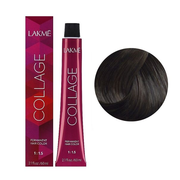 6/61 Темний блондин коричнево-попелястий  Крем-фарба для волосся стійка, 60 мл Permanent Hair Color COLLAGE LAКME