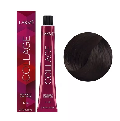 6/65 Темний блондин коричнево-махагоновий  Крем-фарба для волосся стійка, 60 мл Permanent Hair Color COLLAGE LAКME
