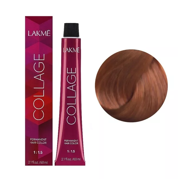 7/44 Середній блондин мідний яскравий  Крем-фарба для волосся стійка, 60 мл Permanent Hair Color COLLAGE LAКME