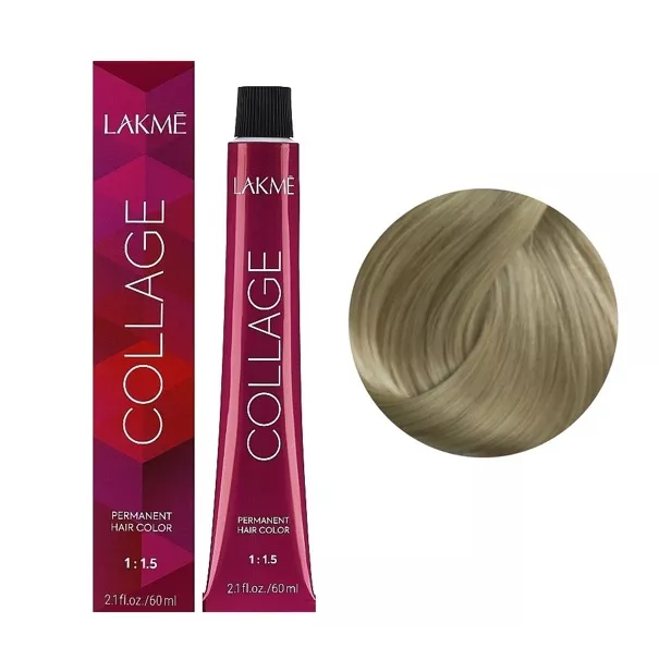 8/13 Світлий блондин попелясто-золотистий  Крем-фарба для волосся стійка, 60 мл Permanent Hair Color COLLAGE LAКME