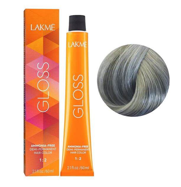 10/17 Платиновий блондин попелясто-металевий Фарба для тонування волосся без аміаку, 60мл Demi-permanent Hair Color GLOSS LAKME
