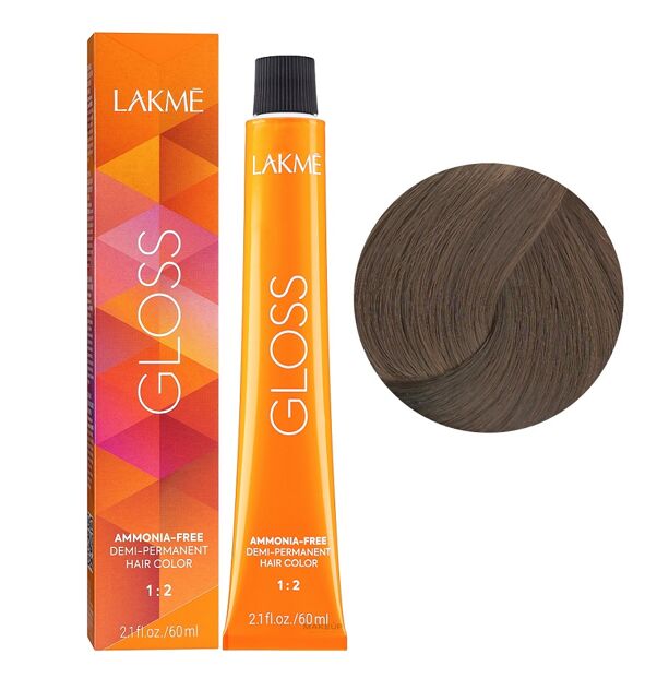 7/30 Середній блондин золотистий Фарба для тонування волосся без аміаку, 60мл Demi-permanent Hair Color GLOSS LAKME