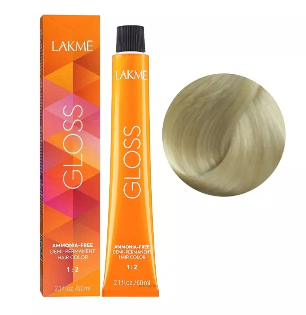 9/30 Дуже світлий блондин золотистий Фарба для тонування волосся без аміаку, 60мл Demi-permanent Hair Color GLOSS LAKME
