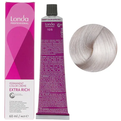 10/8 яскравий блондин перлинний Стійка фарба для волосся, 60 мл Permanent Color Londa Professional