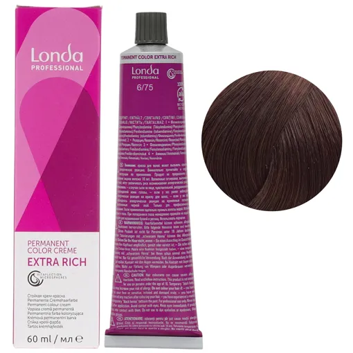 6/75 темний блондин коричнево-червоний Стійка фарба для волосся, 60 мл Permanent Color Londa Professional