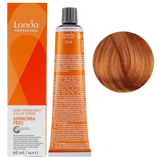 0/34 золотисто-мідний мікстон Демі-перманентна фарба без аміаку, 60 мл Demi-Permanent Color Londa Professional