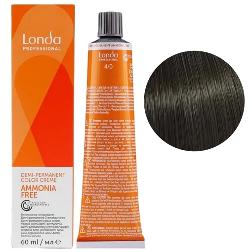4/0 середній брюнет Демі-перманентна фарба без аміаку, 60 мл Demi-Permanent Color Londa Professional