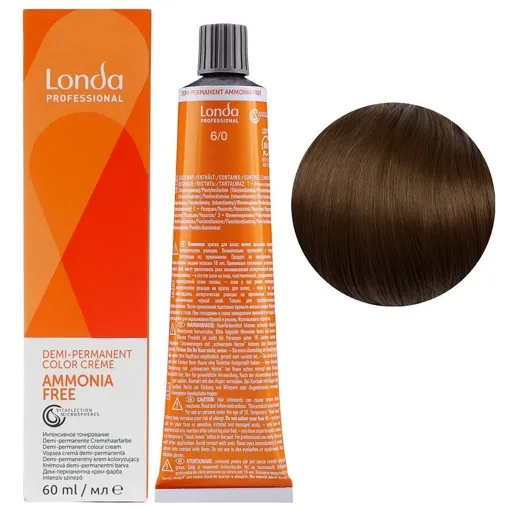 6/0 темний блондин Демі-перманентна фарба без аміаку, 60 мл Demi-Permanent Color Londa Professional