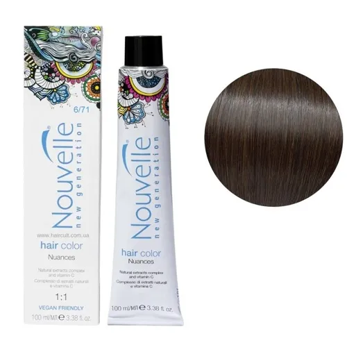 6/71 графіт Фарба для волосся перманентна, 100мл Permanent Hair Color Nouvelle