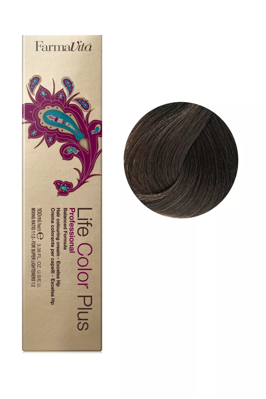 6/13 темний блондин бежевий Фарба для волосся 100 мл.Life Color Plus FarmaVita