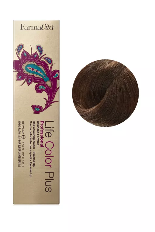 6/31 темний блондин золотисто-попелястий Фарба для волосся 100 мл.Life Color Plus FarmaVita
