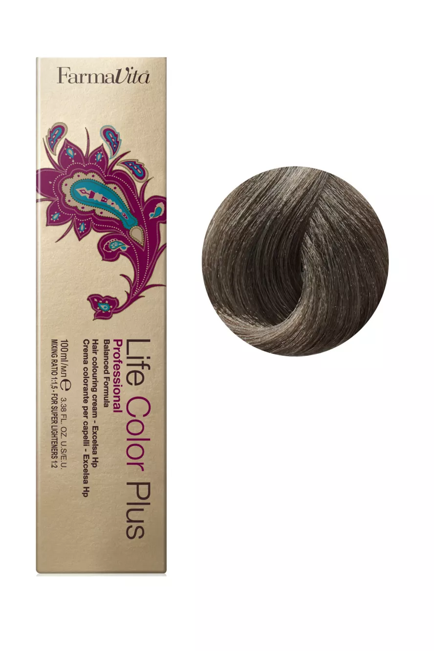 7/11 темний блондин насичено попелястий Фарба для волосся 100 мл.Life Color Plus FarmaVita