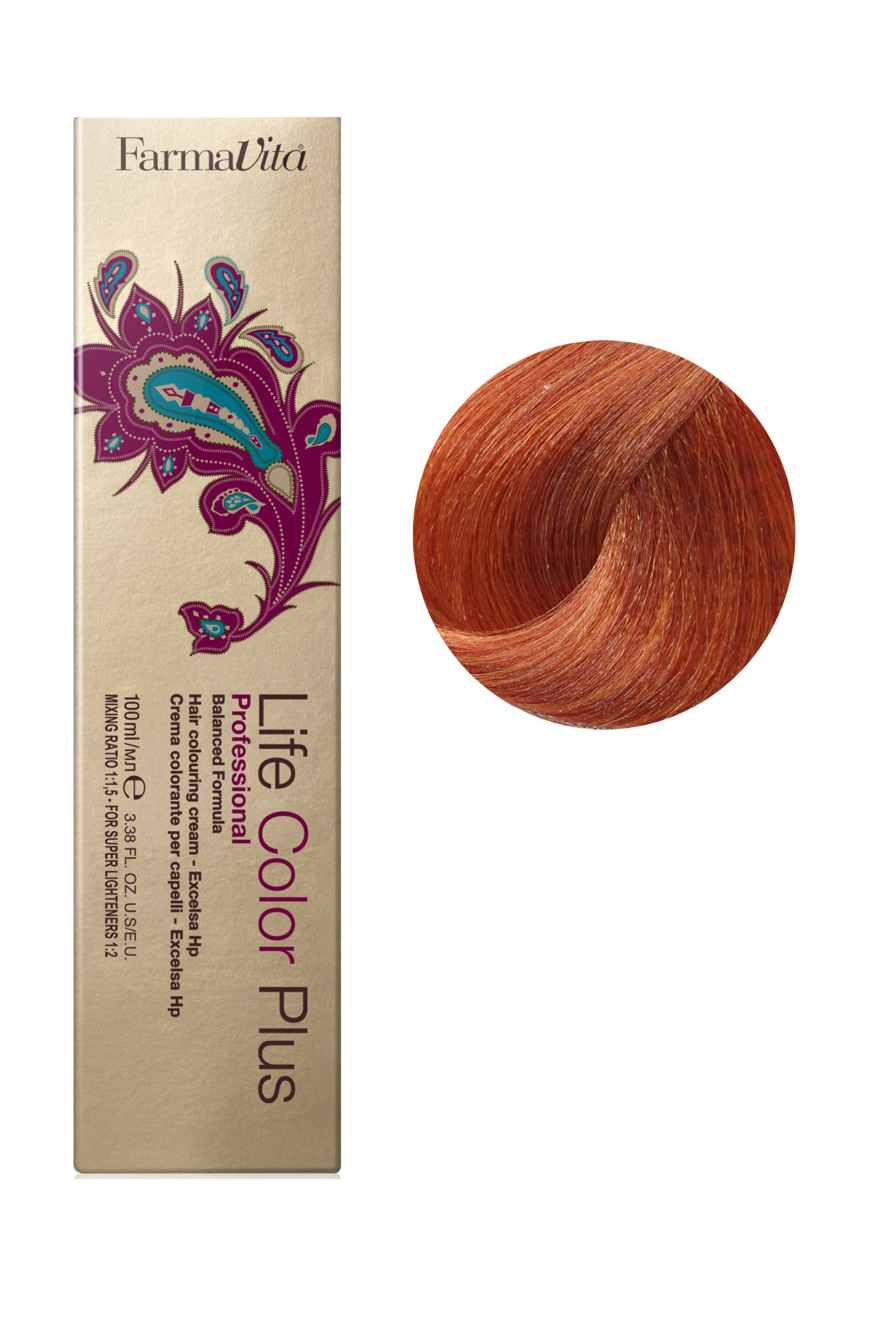 7/44 блондин насичений мідний Фарба для волосся 100 мл.Life Color Plus FarmaVita