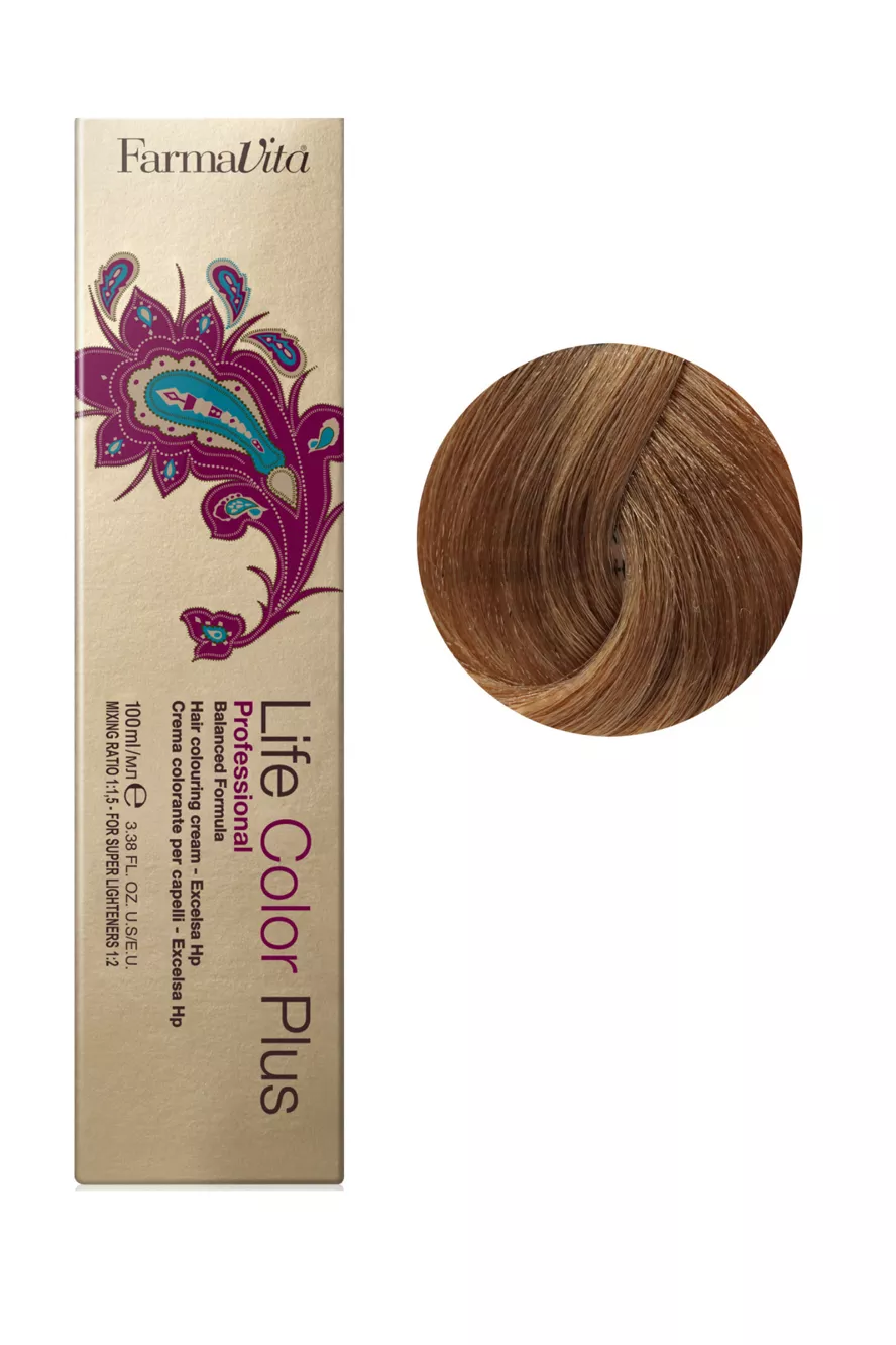 8/3 світлий блондин золотистий Фарба для волосся 100 мл.Life Color Plus FarmaVita