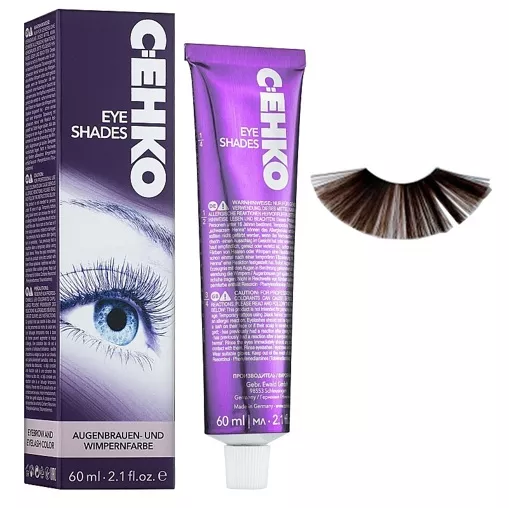 Крем-фарба для брів та вій  60мл Світло-Коричневий (HELL-Braun) Eye Shades C:EHKO