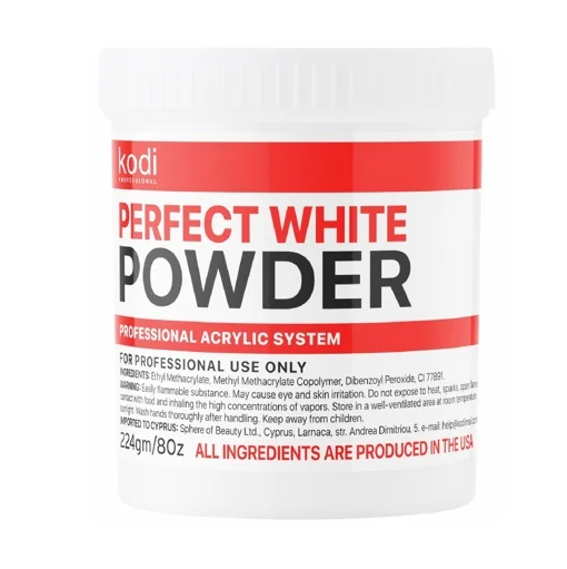 Акрилова пудра, 224 г Колір: Білий базовий Perfect White Basic Аcryl Powder  KODI Professional 