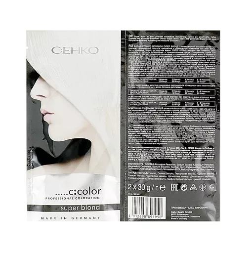 Блонд порошок для освітлення волосся 60 г  (2*30г)  Color Cocktail Super Blond С:ЕНКО