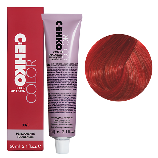 00/5 мікс-тон червоний Стійка перманентна крем-фарба для волосся, 60 мл Permament Hair Color EXPLOSION C:EHKO