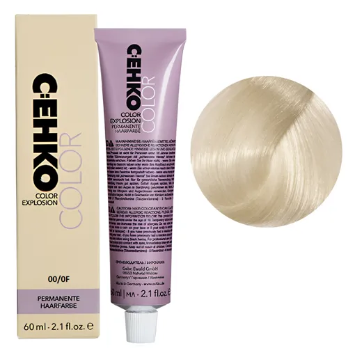 00/0F супер освітлювач форте Стійка перманентна крем-фарба для волосся, 60 мл Permament Hair Color EXPLOSION C:EHKO