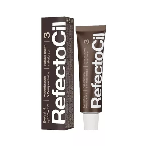 Фарба для брів та вій  №3 Колір: Натурально-коричневий, 15 мл RefectoCil