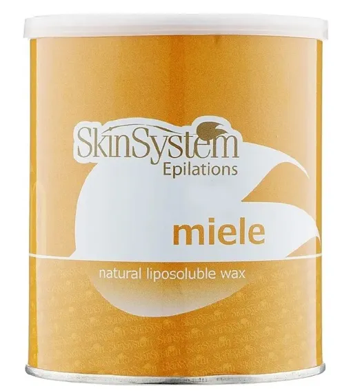 Віск для депіляції в банці MIELE Natural Liposoluble wax, 800 мл Skin System  