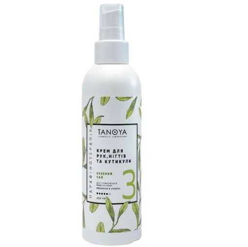 Крем для рук, нігтів та кутикули №3 «Зелений чай», 200 мл TANOYA Парафінотерапія 