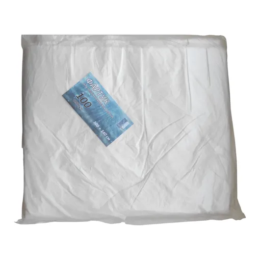 Фартух з поліетилену 100х140 см (100 шт в пачці), колір: ПРОЗОРИЙ Перукарські аксесуари