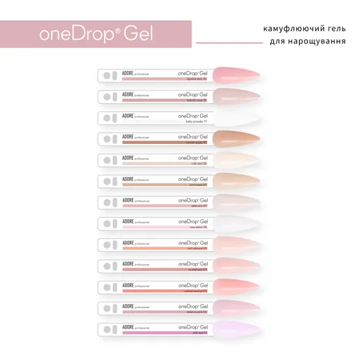 Гель для нарощування нігтів, 30 г №04 &quot;Muted rose&quot; One Drop Gel ADORE