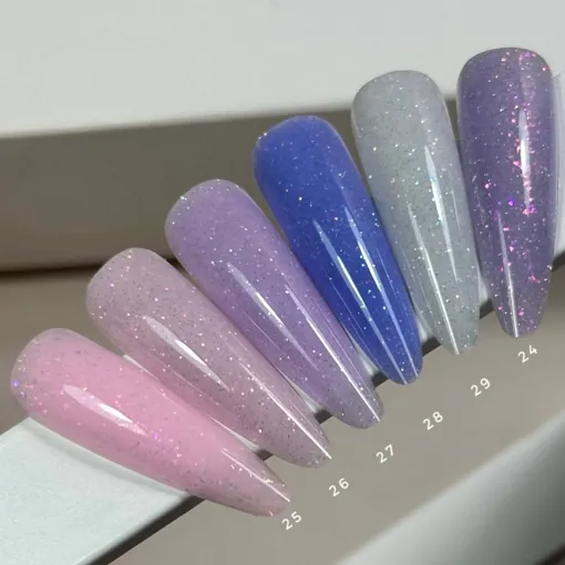 Гель рідкий для зміцнення нігтів з пластівцями світловідбиваючий, 15 мл №24 Liquid Gel SAGA Professional