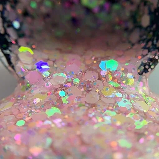 Гель для дизайну з шестигранниками різного розміру та глітером для нігтів, 5 мл №01 Dream Gel NAILSOFTHEDAY