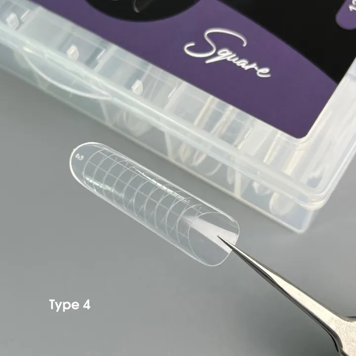 Верхні форми, 120 шт Type-4, Форма: Скво квадрат Dual Form Square NAILSOFTHEDAY