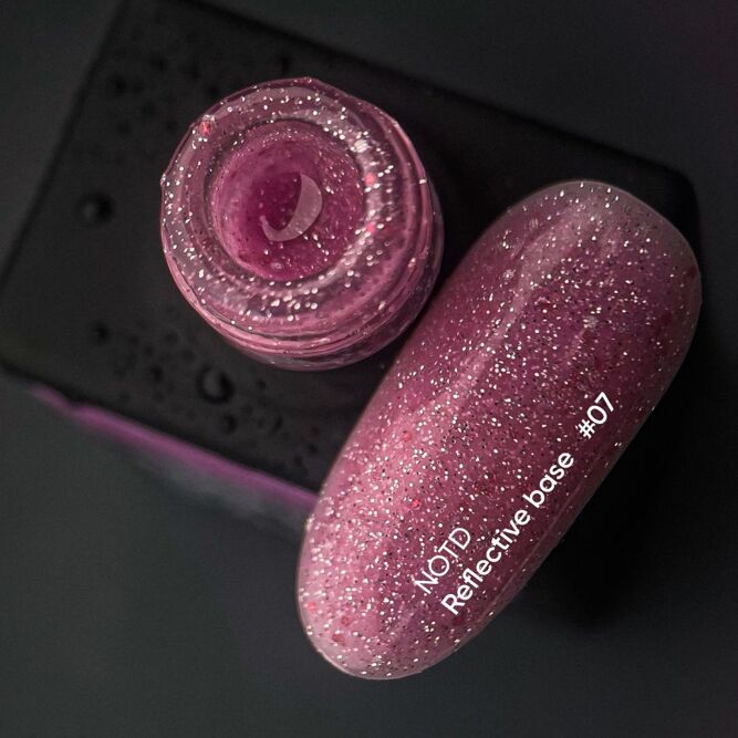 База камуфлююча, світловідбиваюча з шимером, 10 мл №07 Reflective Base NAILSOFTHENIGHT