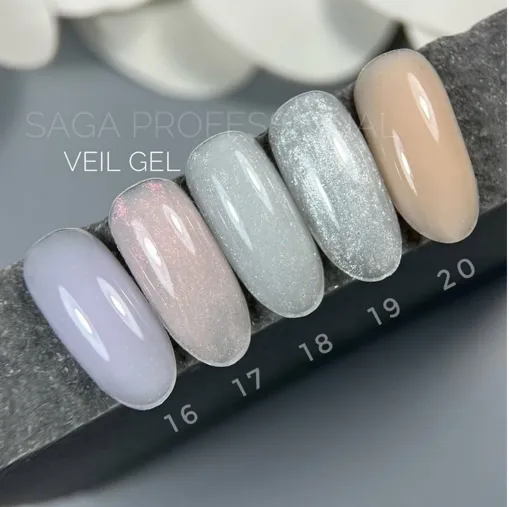 Гель для нарощування на укріплення нігтів камуфлюючий, 15 мл №017 Veil Builder Gel SAGA Professional