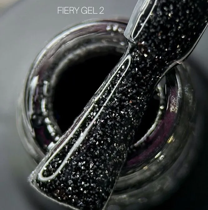 Гель-лак світловідбиваючий, 9 мл №02 Fiery Gel Polish SAGA Professional