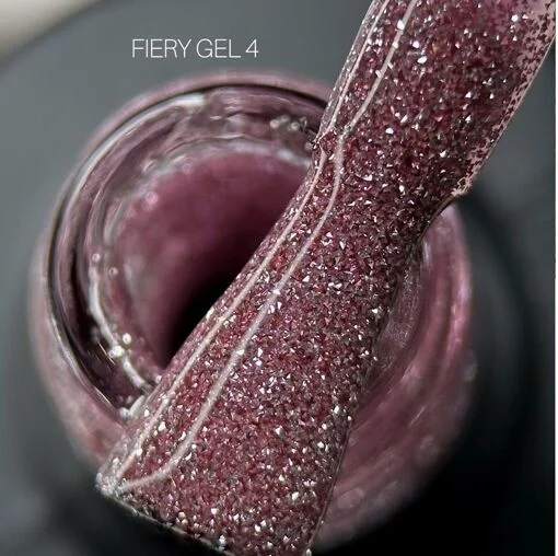 Гель-лак світловідбиваючий, 9 мл №04 Fiery Gel Polish SAGA Professional
