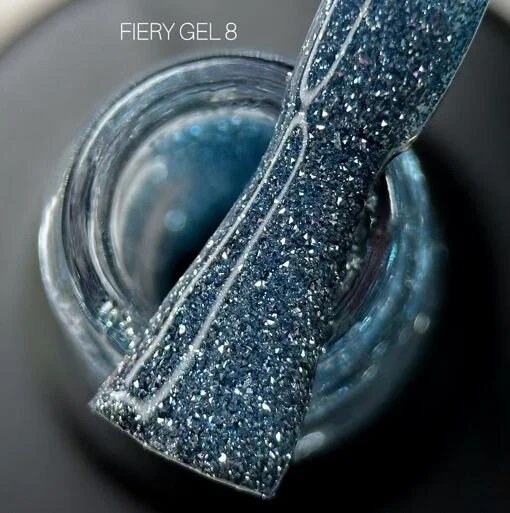 Гель-лак світловідбиваючий, 9 мл №08 Fiery Gel Polish SAGA Professional