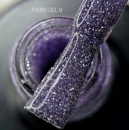 Гель-лак світловідбиваючий, 9 мл №09 Fiery Gel Polish SAGA Professional