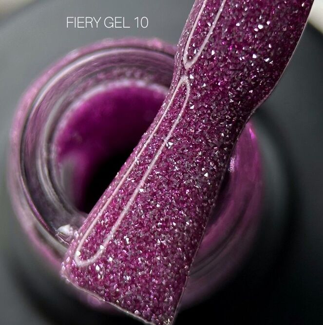 Гель-лак світловідбиваючий, 9 мл №10 Fiery Gel Polish SAGA Professional