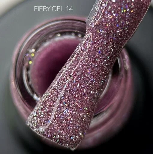 Гель-лак світловідбиваючий, 10 мл №14 Fiery Gel Polish SAGA Professional