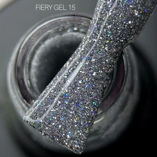 Гель-лак світловідбиваючий, 9 мл №15 Fiery Gel Polish SAGA Professional