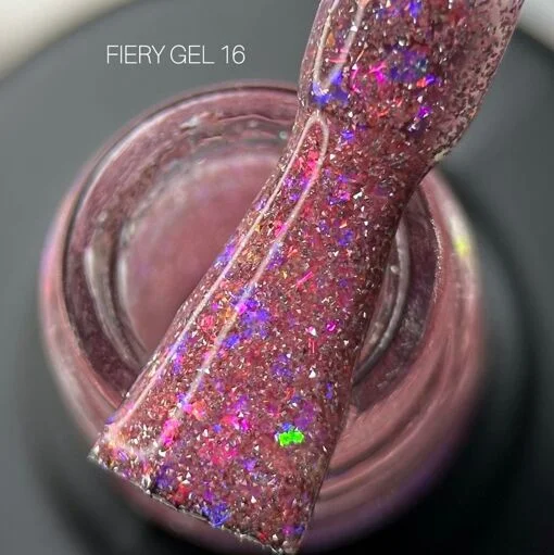 Гель-лак світловідбиваючий, 10 мл №16 Fiery Gel Polish SAGA Professional