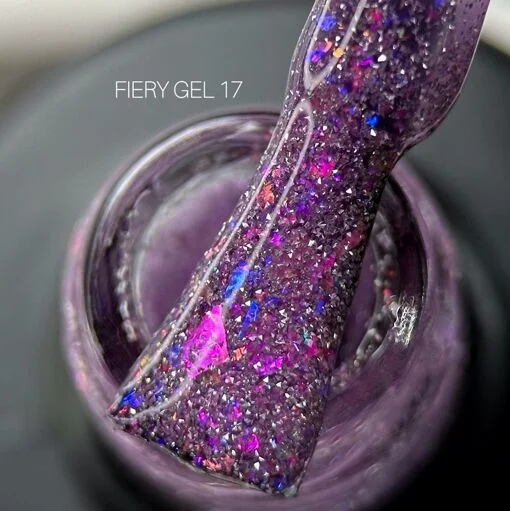 Гель-лак світловідбиваючий, 10 мл №17 Fiery Gel Polish SAGA Professional