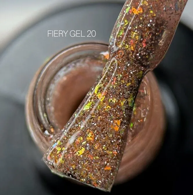 Гель-лак світловідбиваючий, 9 мл №20 Fiery Gel Polish SAGA Professional