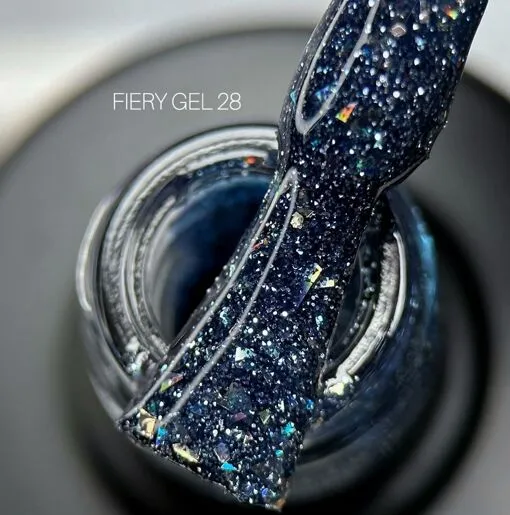 Гель-лак світловідбиваючий, 9 мл №28 Fiery Gel Polish SAGA Professional