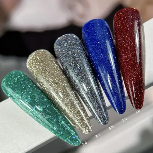 Гель-лак світловідбиваючий, 9 мл №36 Fiery Gel Polish SAGA Professional