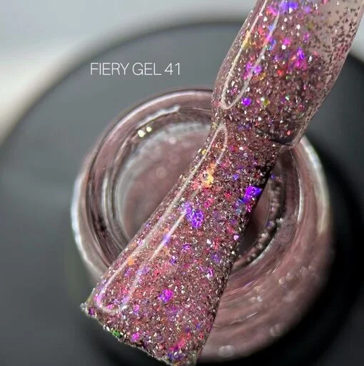 Гель-лак світловідбиваючий, 9 мл №41 Fiery Gel Polish SAGA Professional