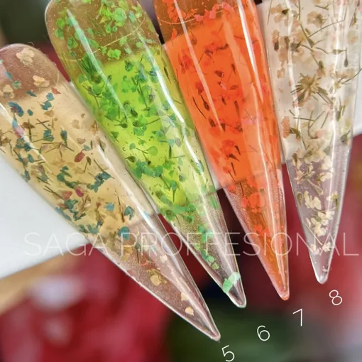 Гель із сухоцвітами, 5 мл №08 Flower Fairy Gel SAGA Professional