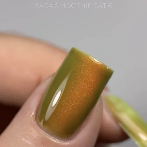 Гель-лак кошаче око, 10 мл №06 Smoothie Cat Gel Polish SAGA Professional